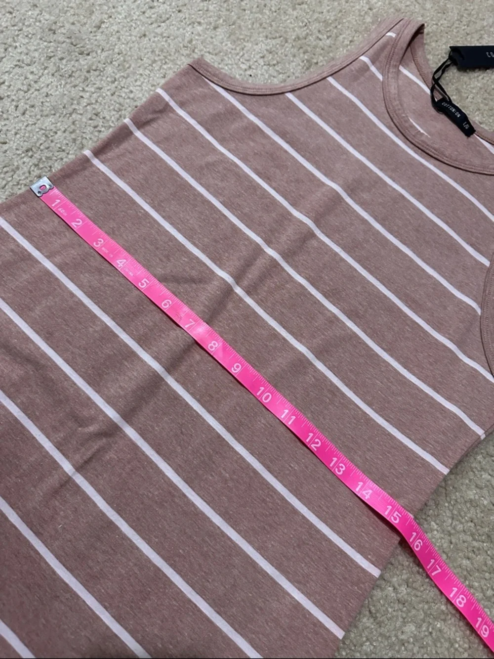 Cotton On Mauve Pink Striped Tank Bodycon Midi Dress NWT - Picture 6 of 10